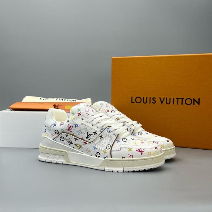 Louis Vuitton LV Trainer Takashi Murakami White