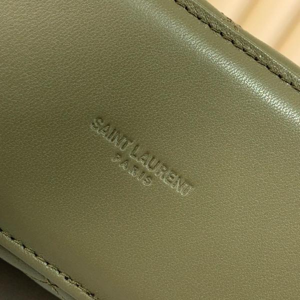 SAINT LAURENT GABY Sheepskin Shoulder Bag, Handbag Small Women's Dark Moss Green 766731-1EL07-3798 L18cm W6.5cm H11cm