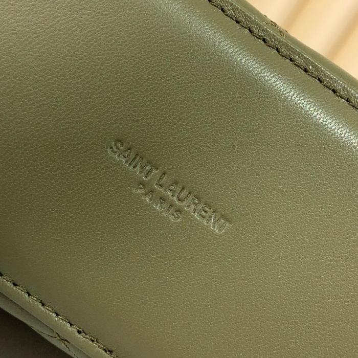 SAINT LAURENT GABY Sheepskin Shoulder Bag, Handbag Small Women's Dark Moss Green 766731-1EL07-3798 L18cm W6.5cm H11cm