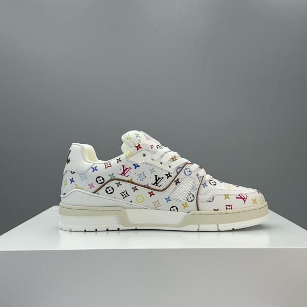 Louis Vuitton LV Trainer Takashi Murakami White