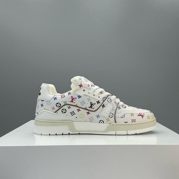 Louis Vuitton LV Trainer Takashi Murakami White