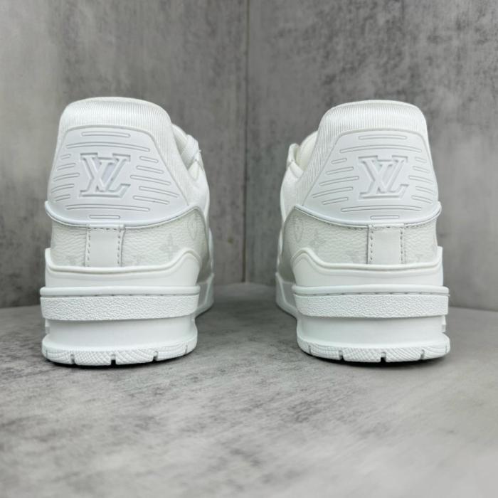 Louis Vuitton White Monochrome Louis Vuitton LV Trainer White/White