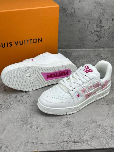 Louis Vuitton x Takashi Murakami LV Trainer Sneaker Cherry Blossom White