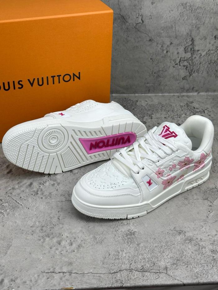 Louis Vuitton x Takashi Murakami LV Trainer Sneaker Cherry Blossom White