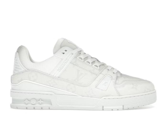 Louis Vuitton White Monochrome Louis Vuitton LV Trainer White/White