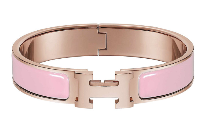 HERMES Clic H Rose Gold plated Bangles Women's