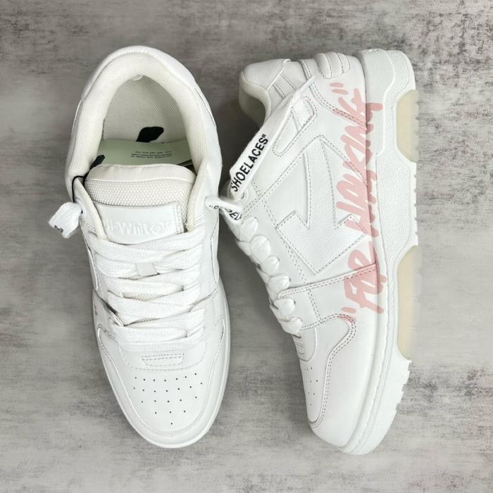 OFF WHITE Out Of Office Low Top For Walking Sneaker 'White Pink'