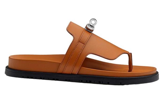 HERMES Empire Flip Flops Brown