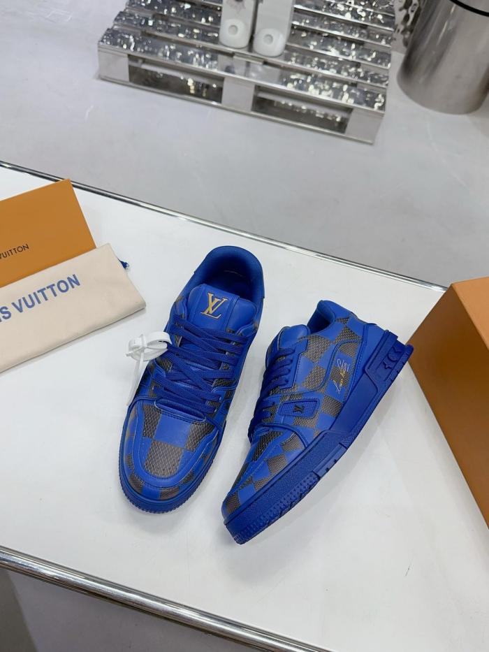 Louis Vuitton LV Trainer Sneaker Damier Pop Blue