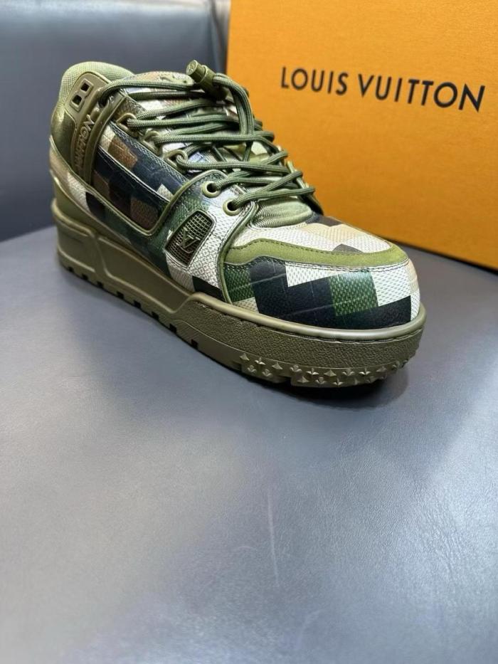 Louis Vuitton LV Trainer Maxi Sneaker Green Damoflage Damier