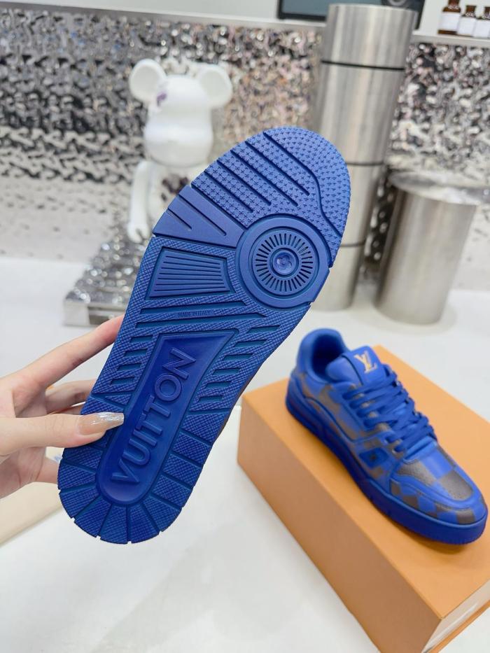 Louis Vuitton LV Trainer Sneaker Damier Pop Blue