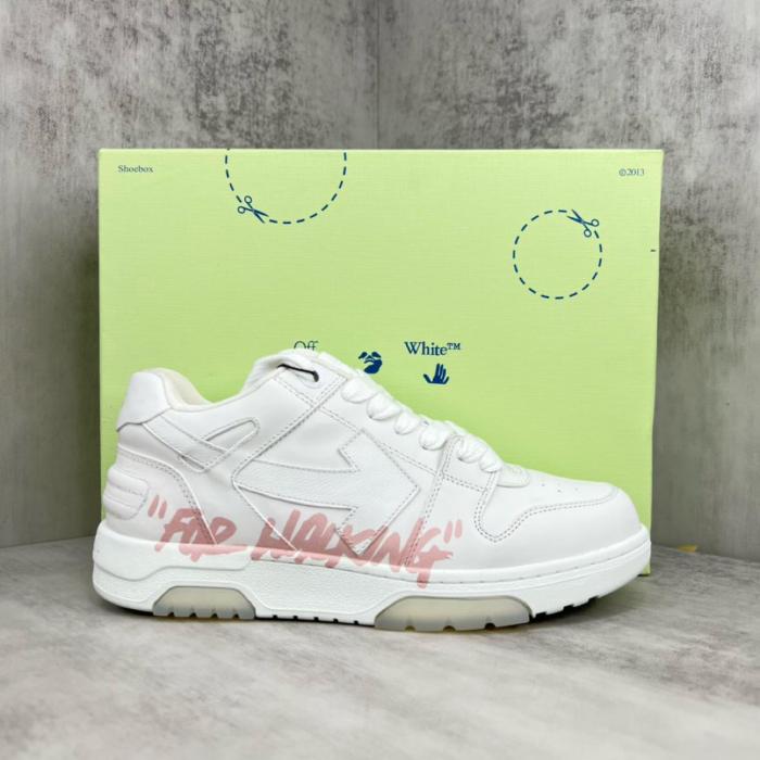 OFF WHITE Out Of Office Low Top For Walking Sneaker 'White Pink'