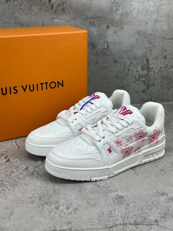 Louis Vuitton x Takashi Murakami LV Trainer Sneaker Cherry Blossom White
