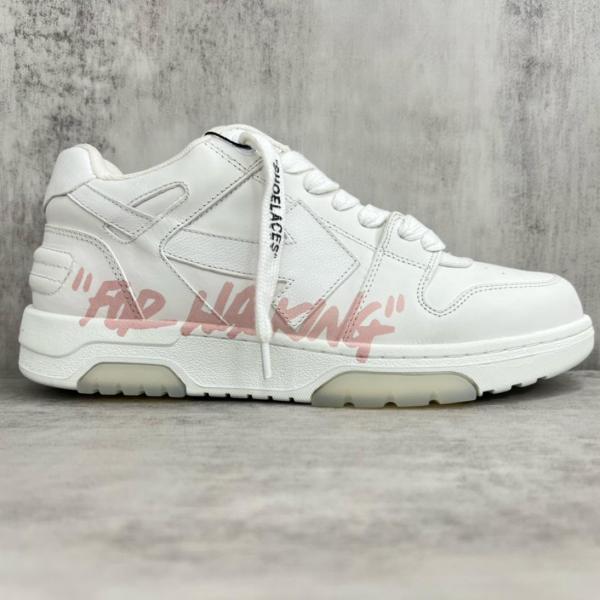 OFF WHITE Out Of Office Low Top For Walking Sneaker 'White Pink'
