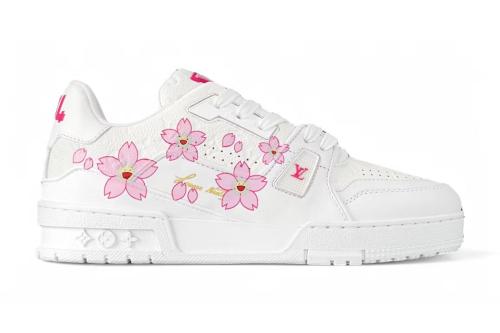 Louis Vuitton x Takashi Murakami LV Trainer Sneaker Cherry Blossom White