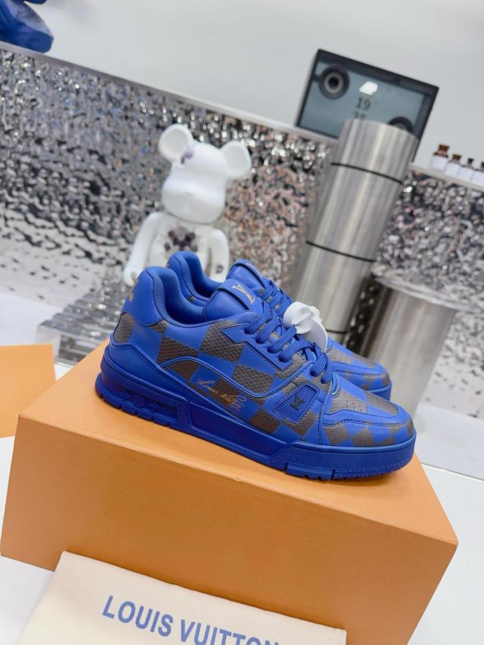 Louis Vuitton LV Trainer Sneaker Damier Pop Blue
