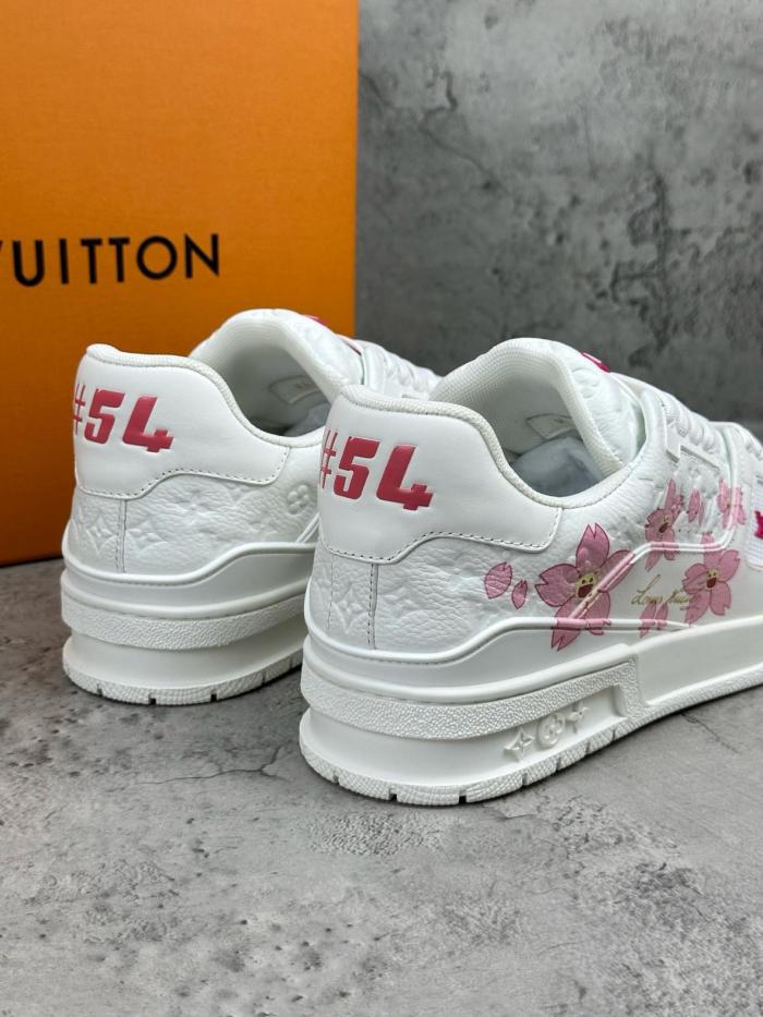 Louis Vuitton x Takashi Murakami LV Trainer Sneaker Cherry Blossom White