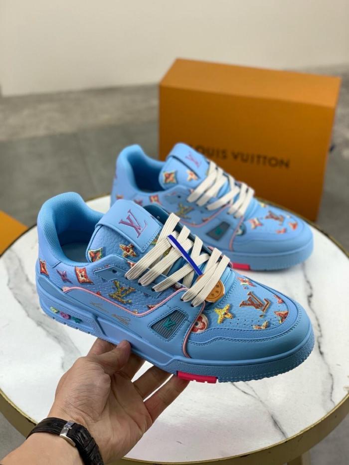 Louis Vuitton LV Trainer Monogram Donuts Blue
