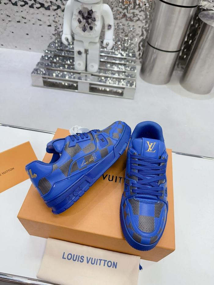 Louis Vuitton LV Trainer Sneaker Damier Pop Blue