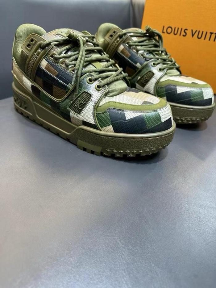 Louis Vuitton LV Trainer Maxi Sneaker Green Damoflage Damier