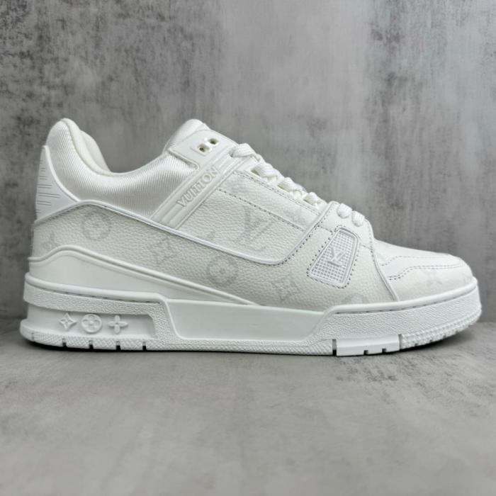 Louis Vuitton White Monochrome Louis Vuitton LV Trainer White/White