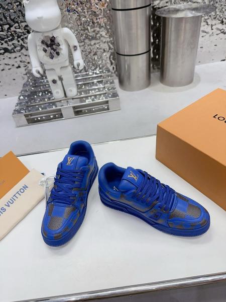 Louis Vuitton LV Trainer Sneaker Damier Pop Blue