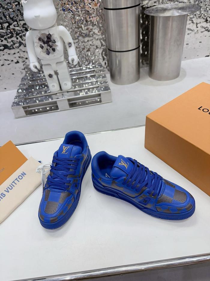 Louis Vuitton LV Trainer Sneaker Damier Pop Blue