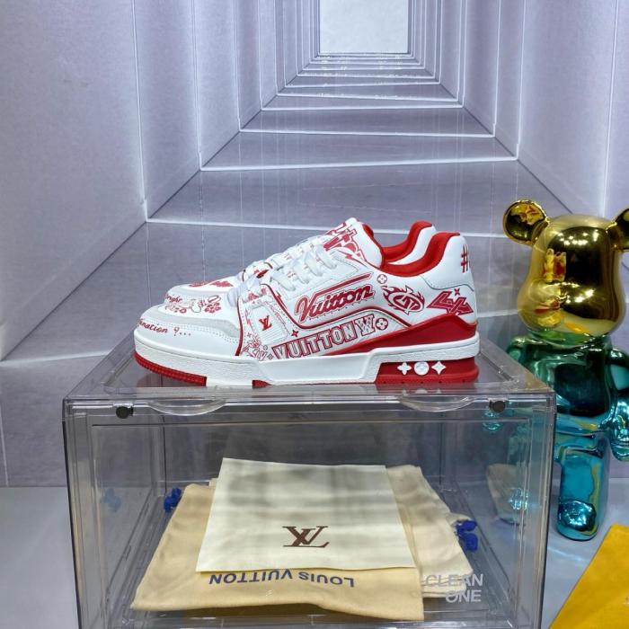 Louis Vuitton LV Trainer Graffiti White Red