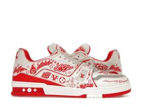 Louis Vuitton LV Trainer Graffiti White Red