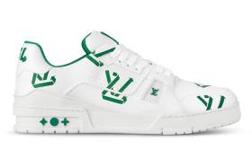 Louis Vuitton LV Trainer White Green Recycled