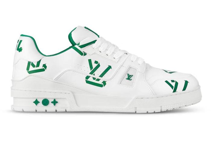 Louis Vuitton LV Trainer White Green Recycled