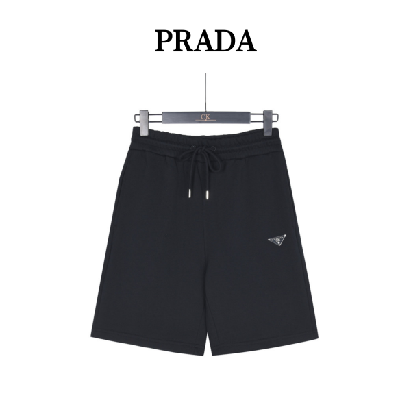 Burberry Monogram Motif Cashmere Drawcord Shorts Black