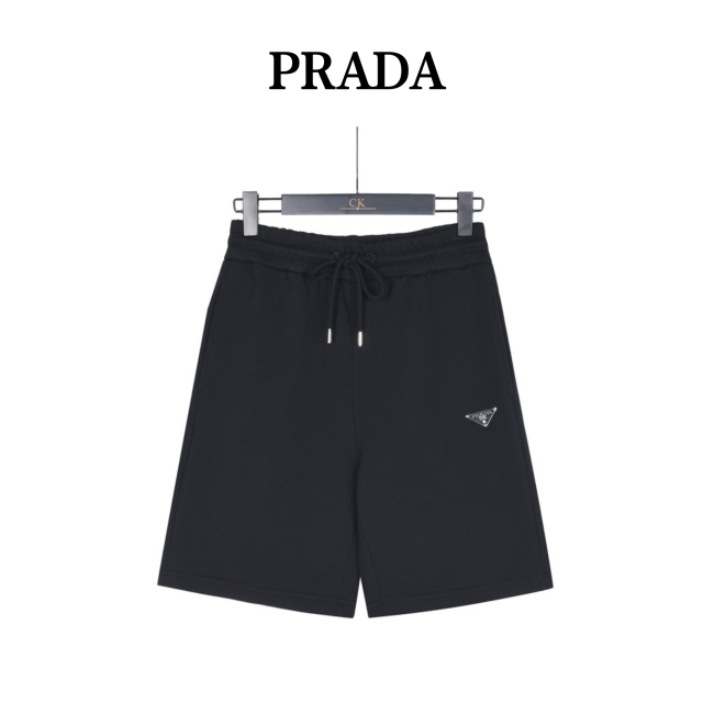 Burberry Monogram Motif Cashmere Drawcord Shorts Black