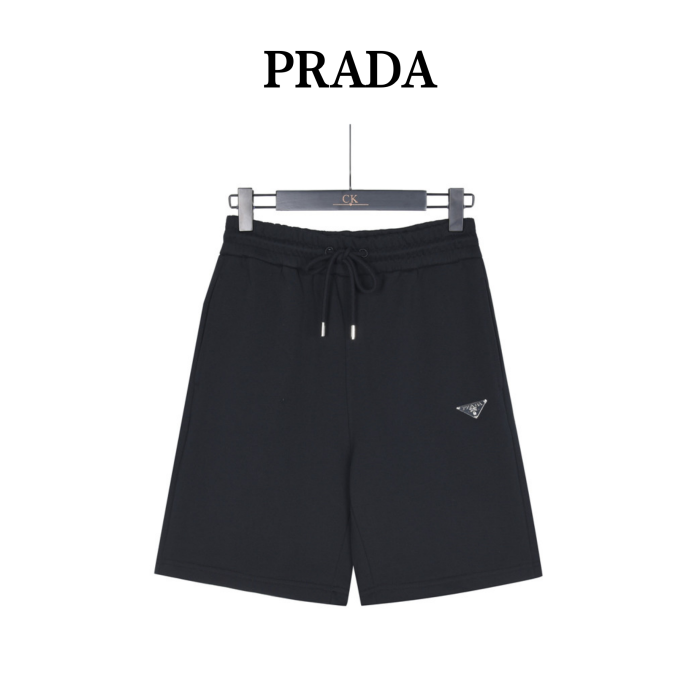 Burberry Monogram Motif Cashmere Drawcord Shorts Black
