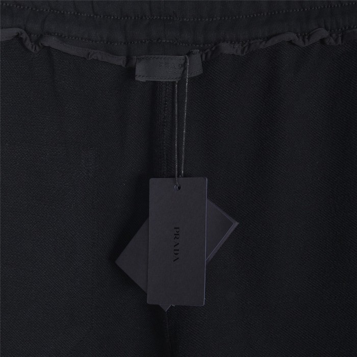 Burberry Monogram Motif Cashmere Drawcord Shorts Black