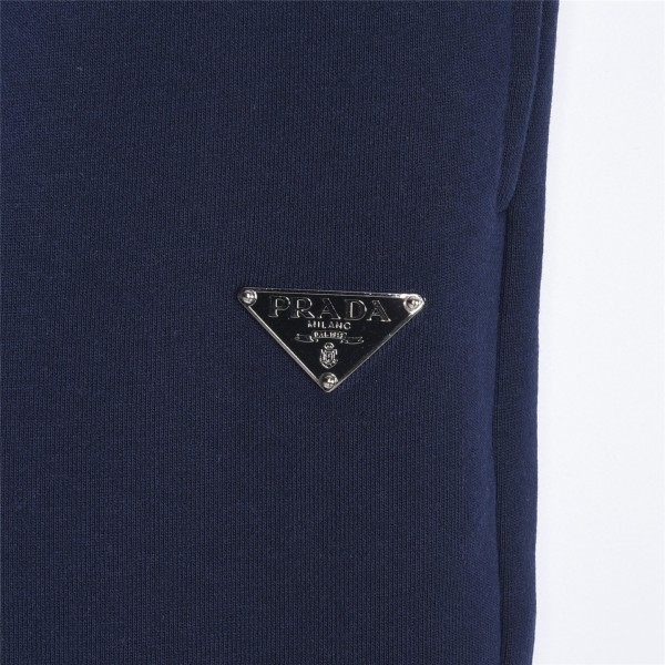Burberry Monogram Motif Cashmere Drawcord Shorts Navy Blue