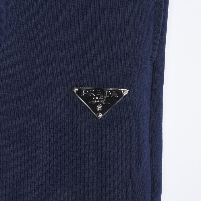 Burberry Monogram Motif Cashmere Drawcord Shorts Navy Blue