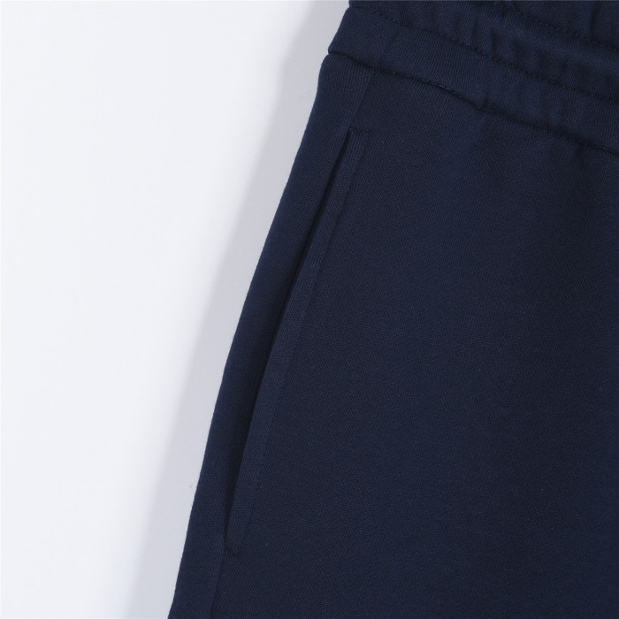 Burberry Monogram Motif Cashmere Drawcord Shorts Navy Blue