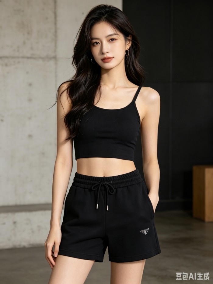 Burberry Monogram Motif Cashmere Drawcord Shorts Black