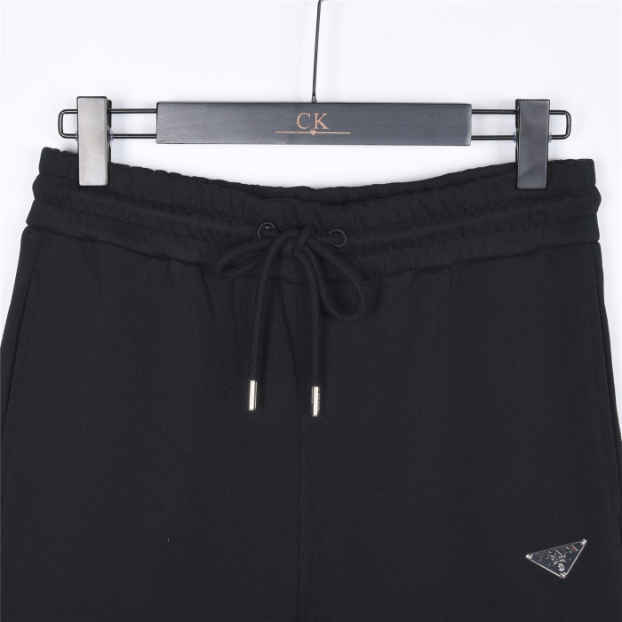 Burberry Monogram Motif Cashmere Drawcord Shorts Black