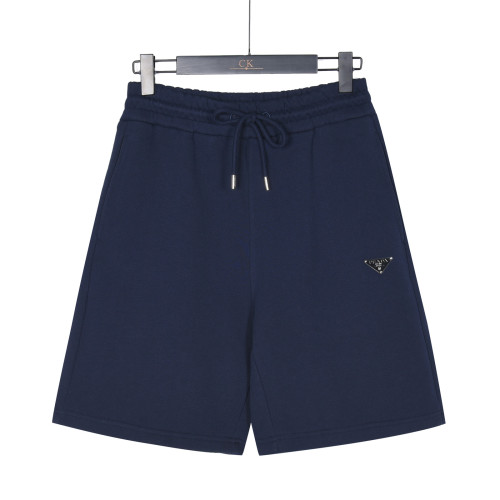 Burberry Monogram Motif Cashmere Drawcord Shorts Navy Blue