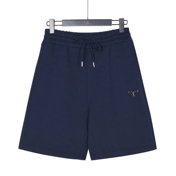 Burberry Monogram Motif Cashmere Drawcord Shorts Navy Blue