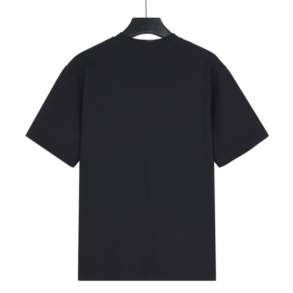 PRADA T Shirts Men's Black Crew Neck Moderate Straight Fit