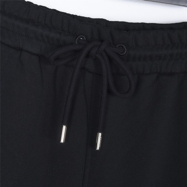 Burberry Monogram Motif Cashmere Drawcord Shorts Black