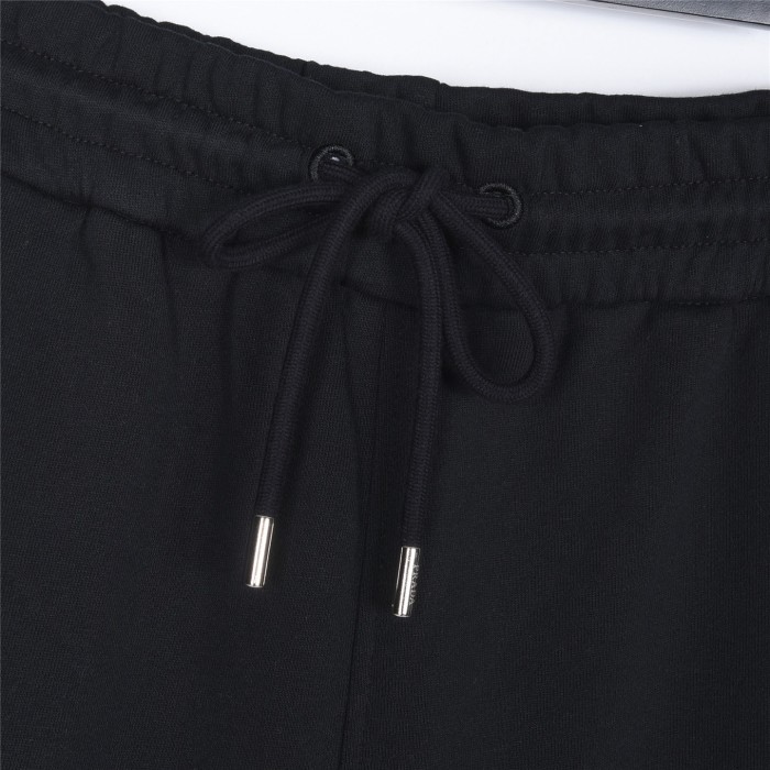 Burberry Monogram Motif Cashmere Drawcord Shorts Black