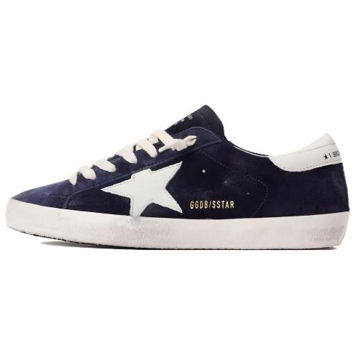 Golden Goose Super Star Leather Abrasion Resistant Low top Skateboard Shoes Men's Blue