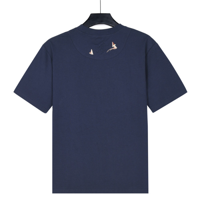 LOUIS VUITTON Lv Embroidered Cotton T Shirt