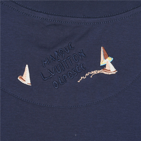 LOUIS VUITTON Lv Embroidered Cotton T Shirt