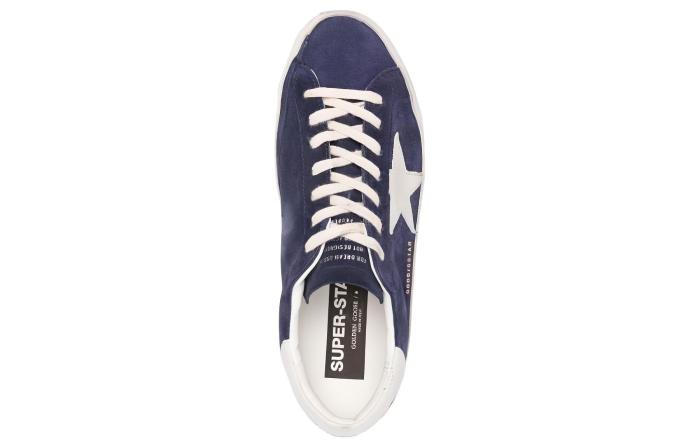Golden Goose Super Star Leather Abrasion Resistant Low top Skateboard Shoes Men's Blue