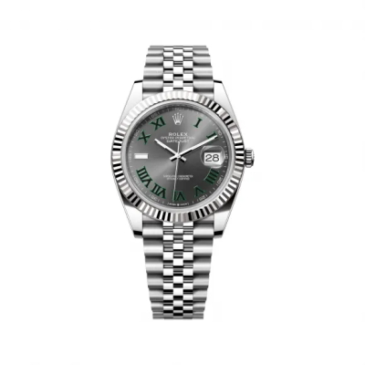 ROLEX Fluted Bezel Datejust Collection Pothos Automatic Mechanical Movement Men's Watches Watch 41mm Gray Dial